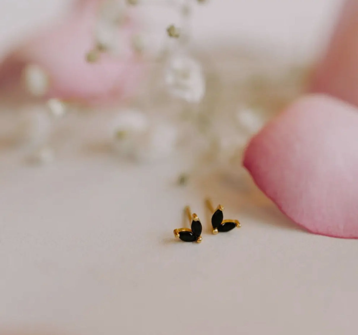 Quinn Studs, Black Onyx
