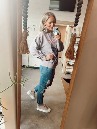 Free Bird Corduroy Crewneck
