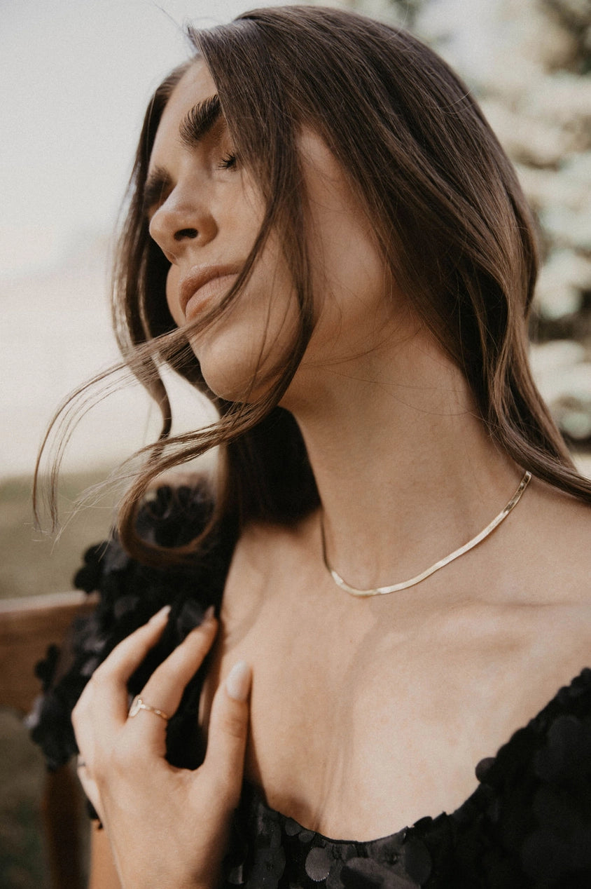 Jade Herringbone Necklace